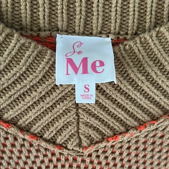 Women's Orange Sweater - Picture 2 of 3